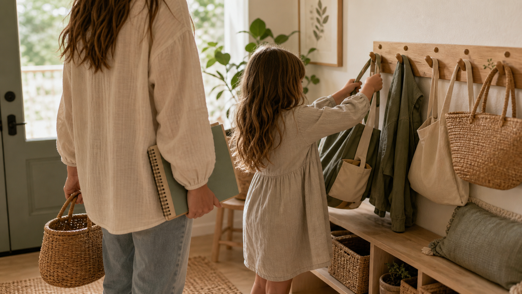 A child arriving warmly at The Learning Loft