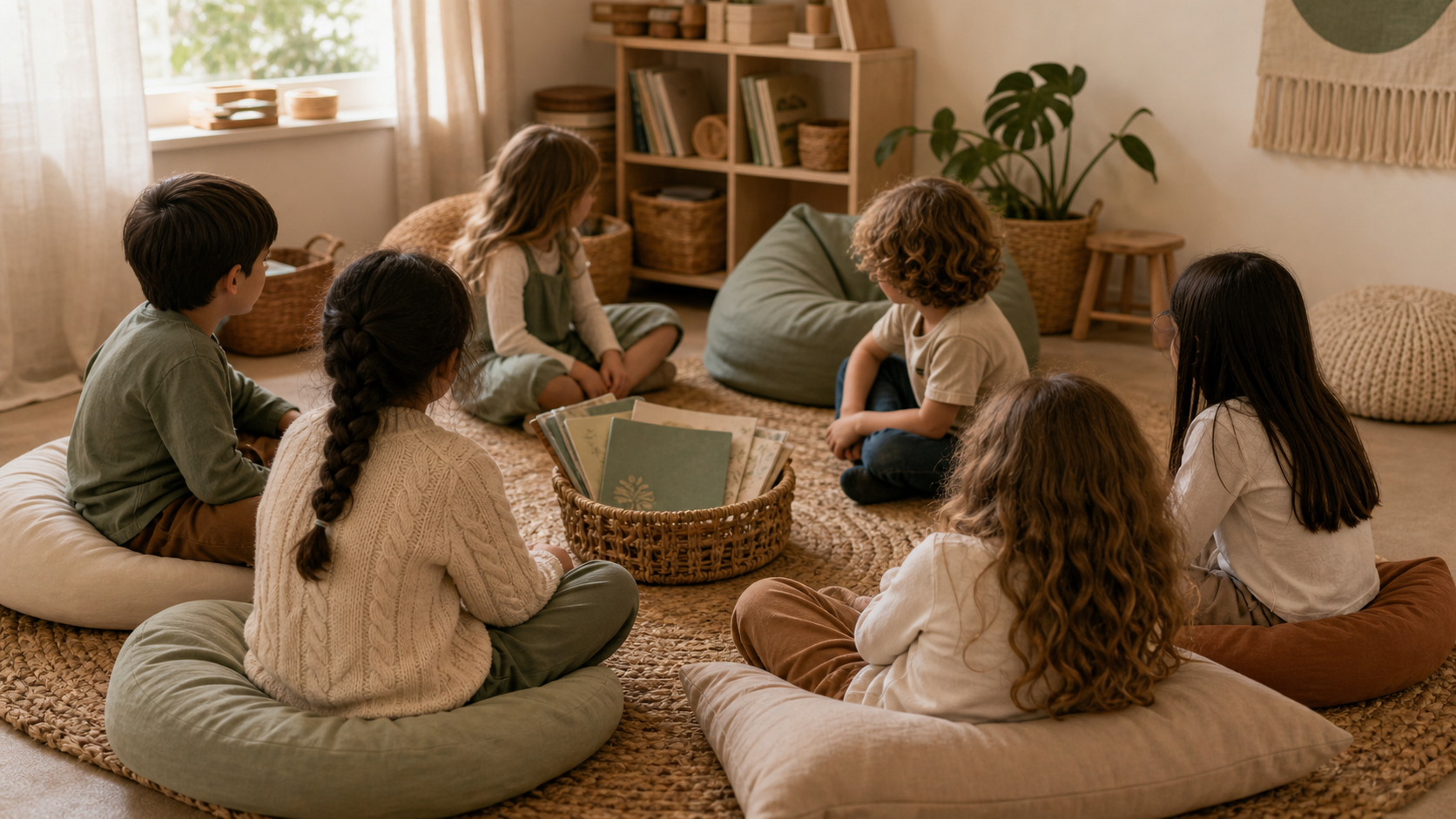 Children gathered for circle time at The Learning Loft